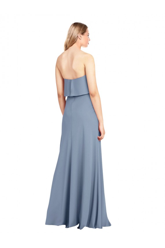 Purchase Long Sleeveless High Neck Sheath Stretch Crepe Evening Gown Canada