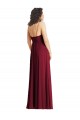 Purchase Long Sleeveless Spaghetti Straps Trumpet Soft Chiffon Smoke Green Maxi Evening Dress Canada