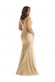 Purchase Long Sleeveless V-Neck Mermaid Silky Satin Plus Size Evening Dress Canada