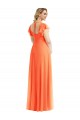 Purchase Long Flutter Sleeves Square Neck A-Line Soft Chiffon Maxi Evening Dress Canada