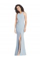 Purchase Long Sleeveless Halter Neck Trumpet Stretch Crepe Semi Formal Evening Dress Canada