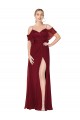 Purchase Long Cold Shoulder Off the Shoulder Trumpet Soft Chiffon Evening Dress Canada