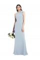 Purchase Long Sleeveless Bow Neck Trumpet Stretch Crepe Semi Formal Evening Dresses Canada