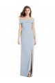 Purchase Long Sleeveless Off the Shoulder Trumpet Stretch Crepe Semi Formal Evening Gown Canada