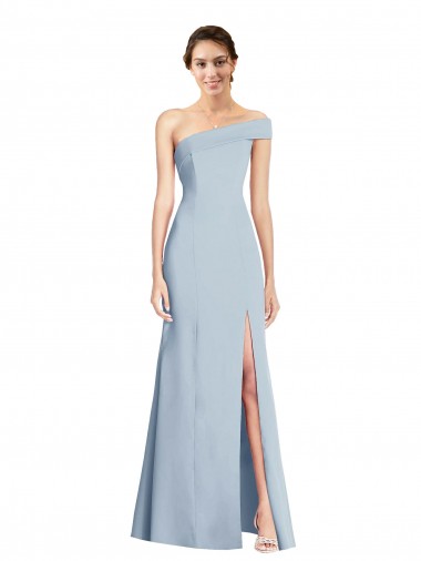 Purchase Long Sleeveless Off the Shoulder Trumpet Stretch Crepe Evening Dress Canada