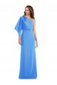 Purchase Long Bell Sleeves One Shoulder Trumpet Stretch Crepe Semi Formal Evening Dress Canada