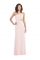 Purchase Long Sleeveless One Shoulder Trumpet Stretch Crepe Pink Maxi Evening Dress Canada