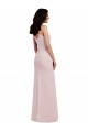 Purchase Long Sleeveless Spaghetti Straps Trumpet Stretch Crepe Evening Dress Canada
