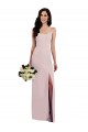 Purchase Long Sleeveless Spaghetti Straps Trumpet Stretch Crepe Evening Dress Canada