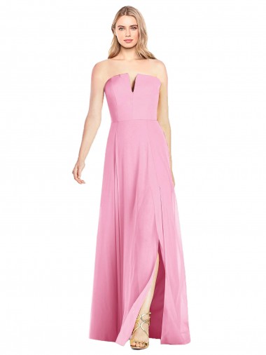 Purchase Long Sleeveless V-Neck Trumpet Soft Chiffon Maxi Evening Dress Canada