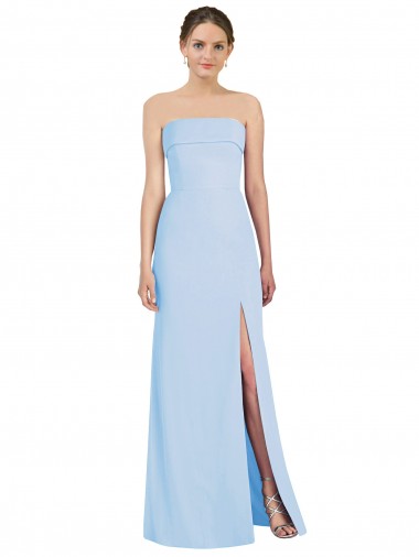 Purchase Long Sleeveless Strapless Trumpet Soft Chiffon Evening Dress Canada