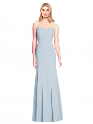 Purchase Long Sleeveless Sweetheart Trumpet Stretch Crepe Evening Dress Canada