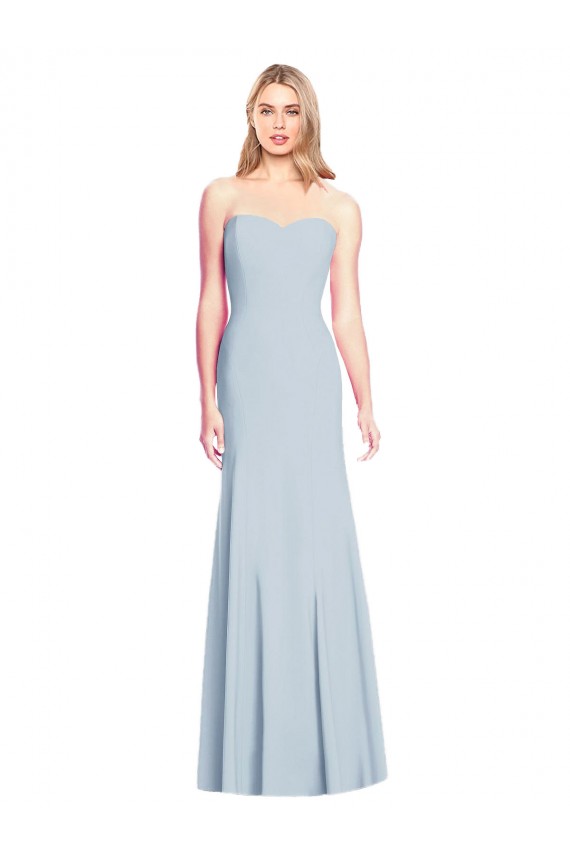 Purchase Long Sleeveless Sweetheart Trumpet Stretch Crepe Evening Dress Canada
