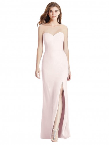Purchase Long Sleeveless Sweetheart Trumpet Stretch Crepe Semi Formal Evening Dress Canada