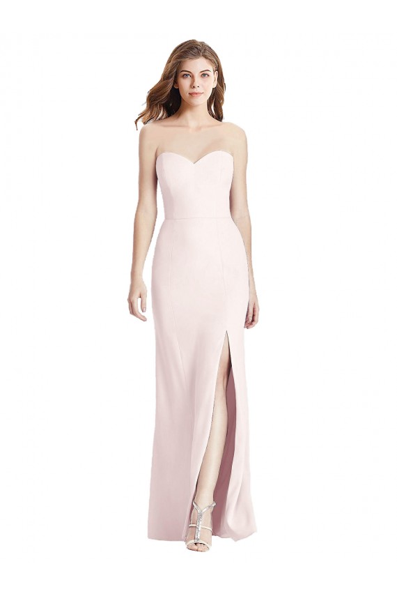 Purchase Long Sleeveless Sweetheart Trumpet Stretch Crepe Semi Formal Evening Dress Canada