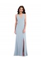 Purchase Long Sleeveless V-Neck Trumpet Stretch Crepe Maxi Evening Dress Canada