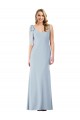 Purchase Long Sleeveless V-Neck Trumpet Stretch Crepe V-Back Semi Formal Evening Dress Canada