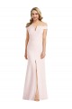 Purchase Long Sleeveless Off the Shoulder Trumpet Stretch Crepe Sexy Evening Dress Canada