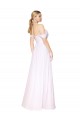 Purchase Long Sleeveless Off the Shoulder A-Line Soft Chiffon White Evening Dress Canada