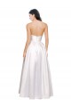 Purchase Long Sleeveless Strapless A-Line Stretch Satin Evening Dress Canada