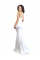 Purchase Long Sleeveless Sweetheart Mermaid Stretch Crepe White Evening Dress Canada