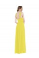 Purchase Long Sleeveless Spaghetti Straps A-Line Soft Chiffon Yellow Maxi Evening Dress Canada